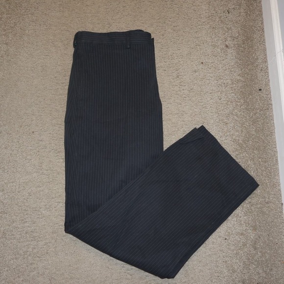 Express Producer Pants. Charcoal Gray Pinstripe Size 34 x 32, high rise - Picture 1 of 14